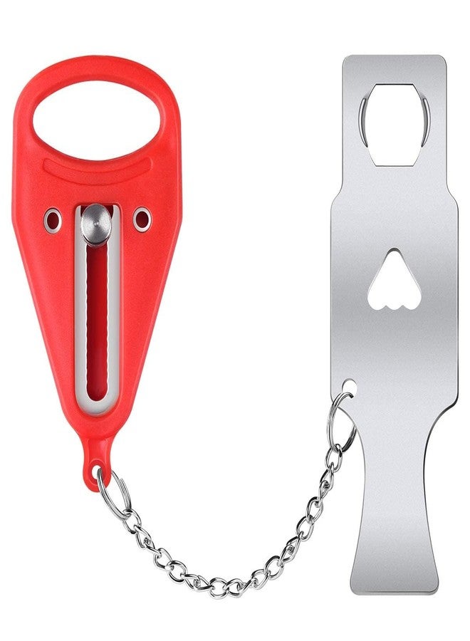 Portible قفل باب محمول، قفل سفر، مانع باب أمان محمول، أضف أقفالًا إضافية لمزيد من الأمان والخصوصية، مناسب للمدرسة والمنزل والفندق والأماكن الخارجية (عبوة من قطعة واحدة) - Image 1